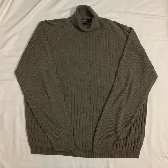 Men’s Lands’ End 100% Cotton Turtle Neck Sweater- Size Large tall - Picture 1 of 5